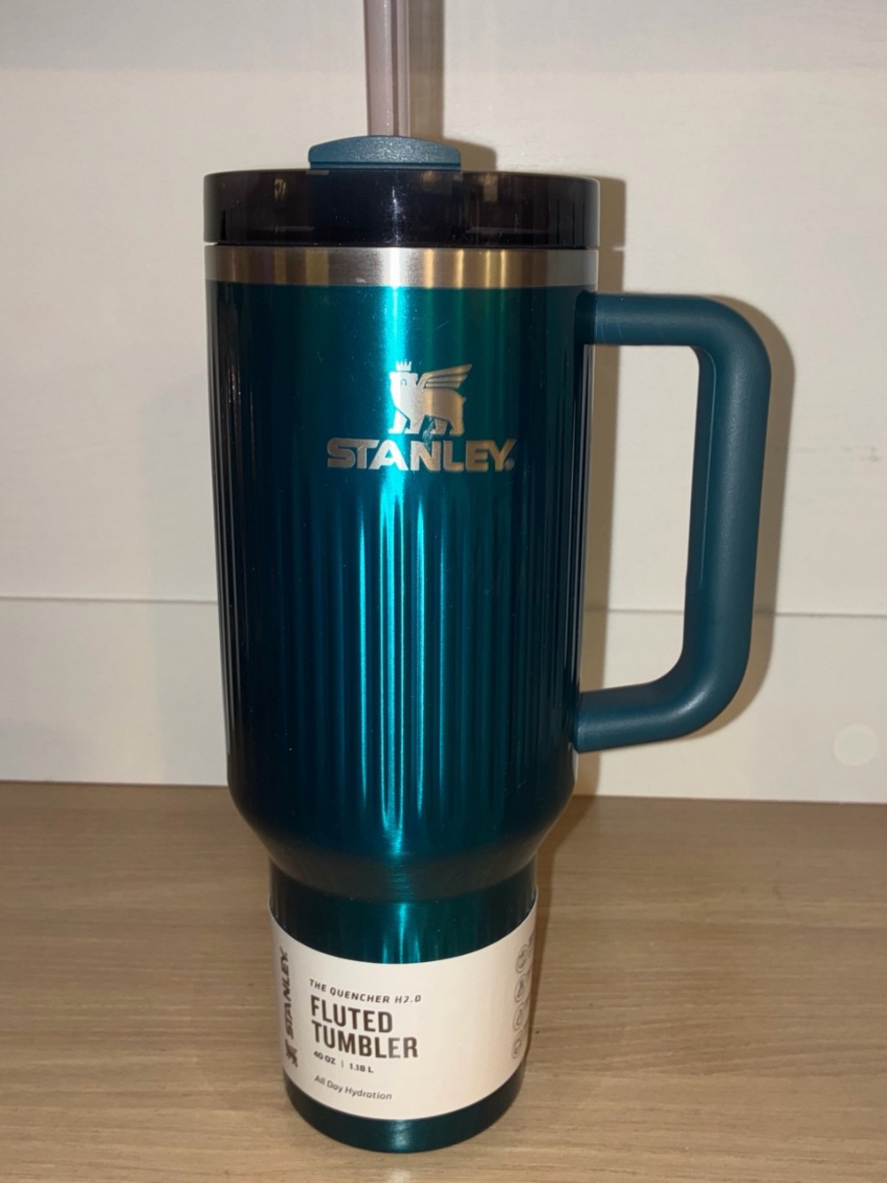 40 oz Stanley Blue/Teal Fluted Tumbler